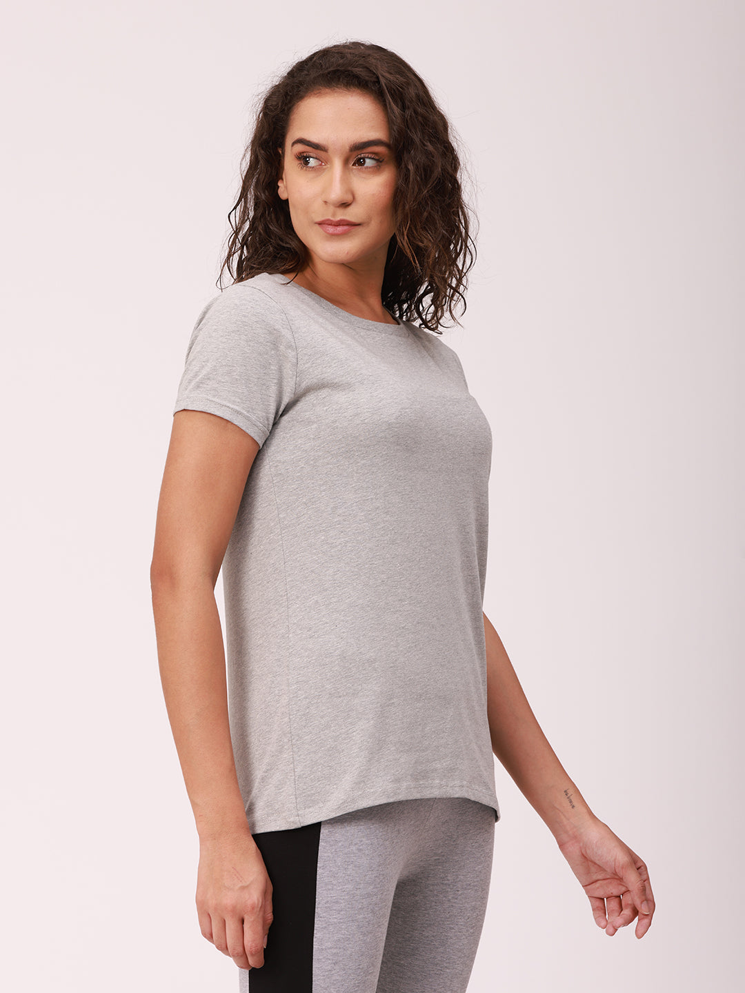 De Moza Ladies Active Wear Top Grey Melange