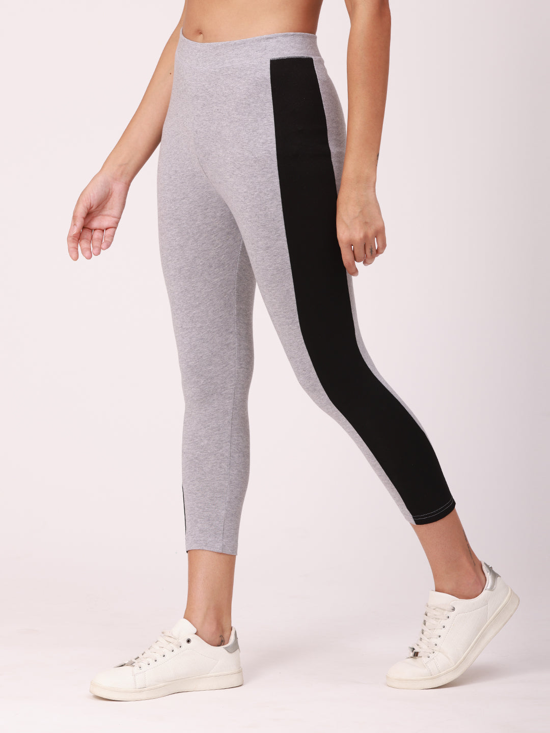 De Moza Ladies Active Wear Leggings Grey Melange