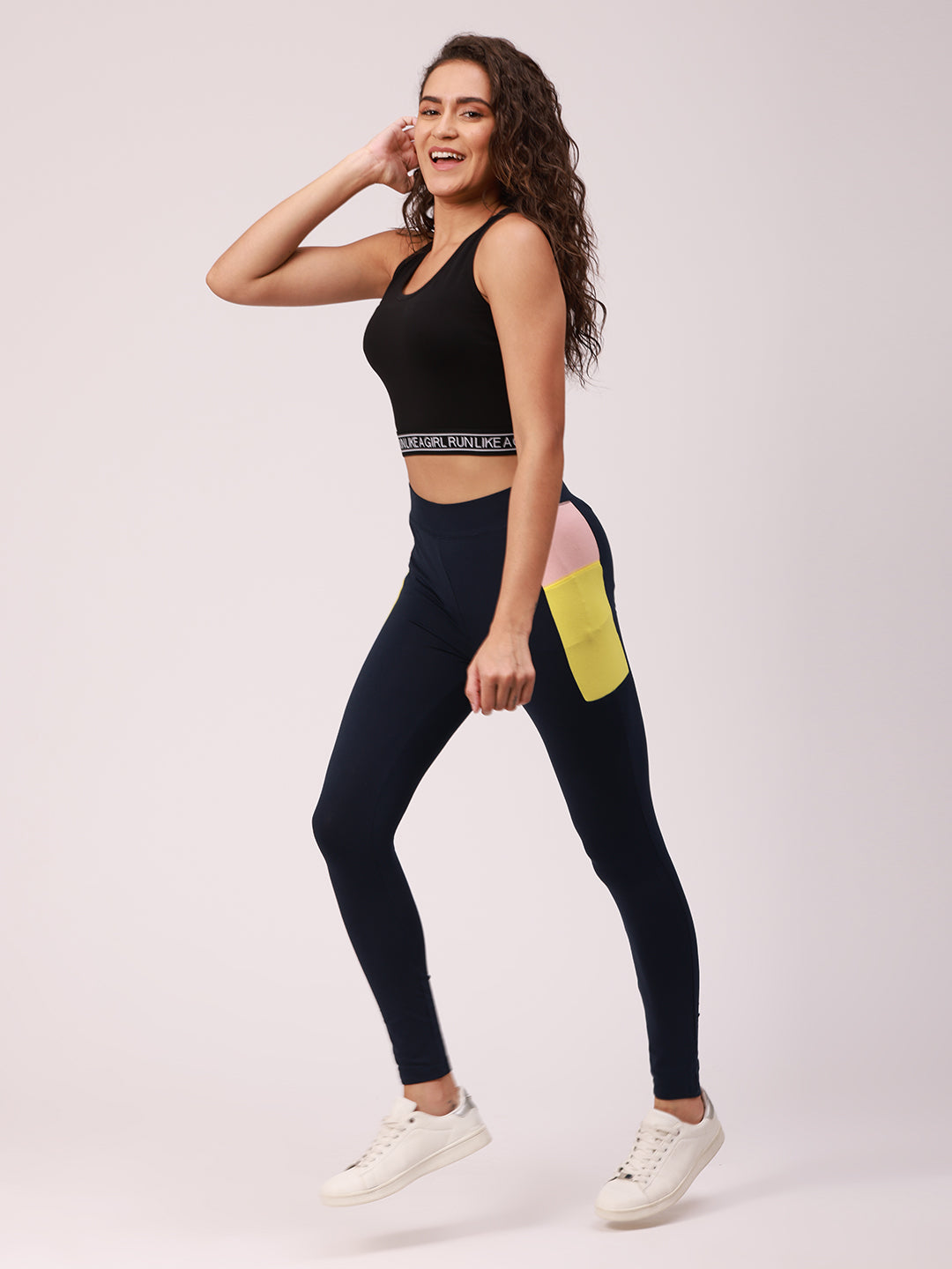 De Moza Ladies Active Wear Leggings Navy Blue