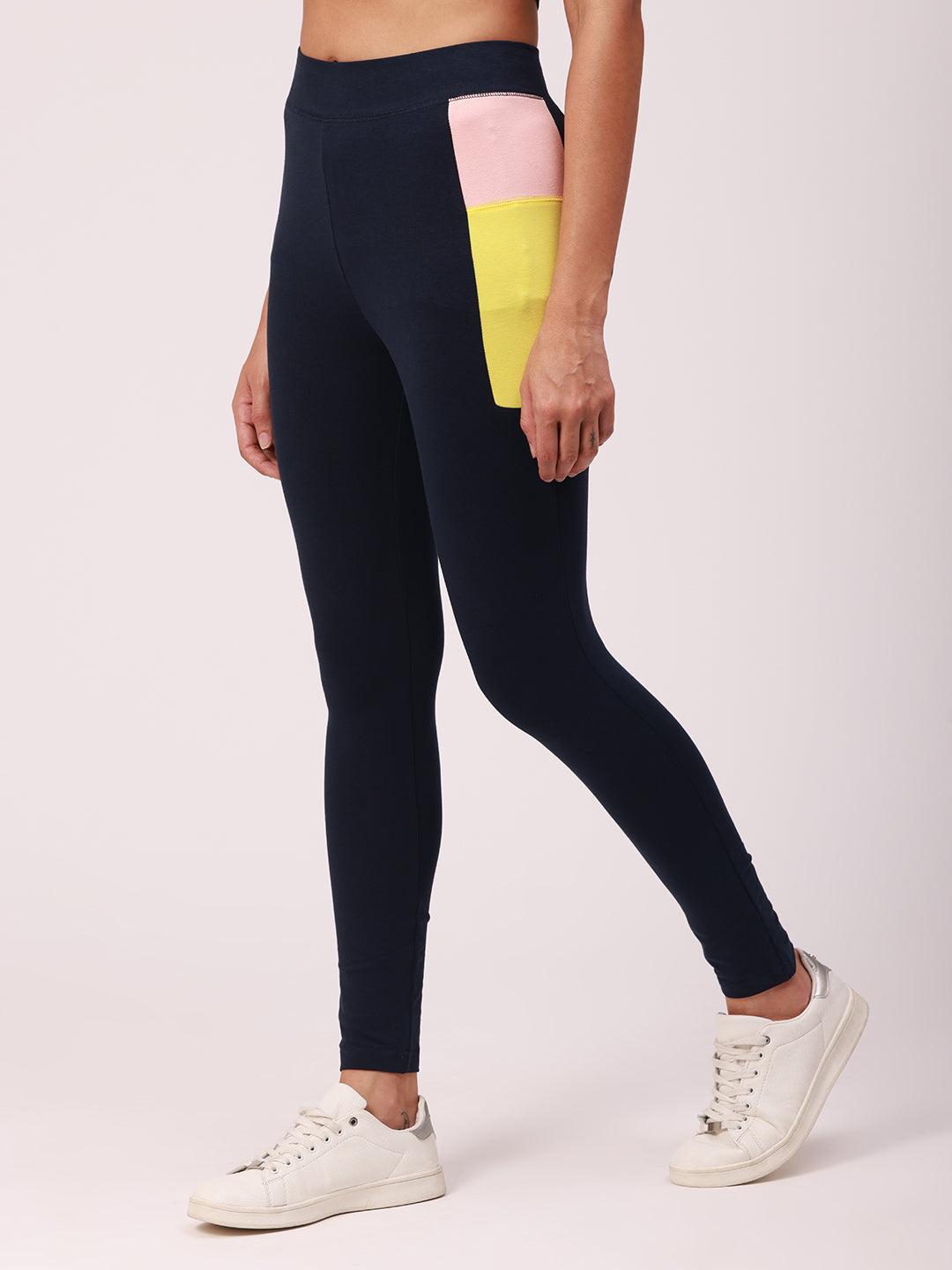 De Moza Ladies Active Wear Leggings Navy Blue