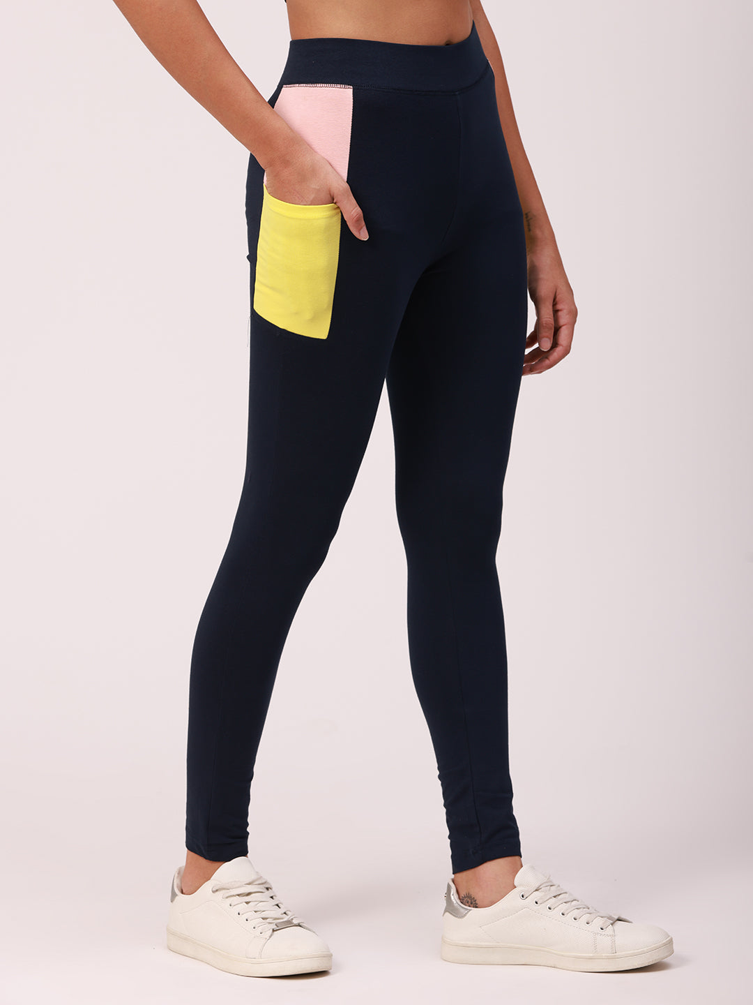 De Moza Ladies Active Wear Leggings Navy Blue