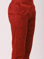 De Moza Women's Cigarette Pant Maroon
