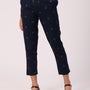 De Moza Women's Cigarette Pant Navy Blue