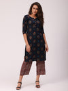 De Moza Ladies Printed Palazzo Maroon