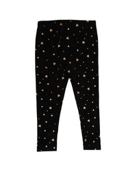 Kids - Girls Printed Leggings Black - De Moza (2006622240831)