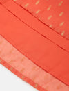 Pipin Girls Printed Lehanga Set Dark Coral