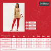 De Moza Women's Premium Ankle Length Leggings Solid Cotton Beige - De Moza