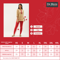 De Moza Women's Premium Ankle Length Leggings Solid Cotton Sea Green - De Moza