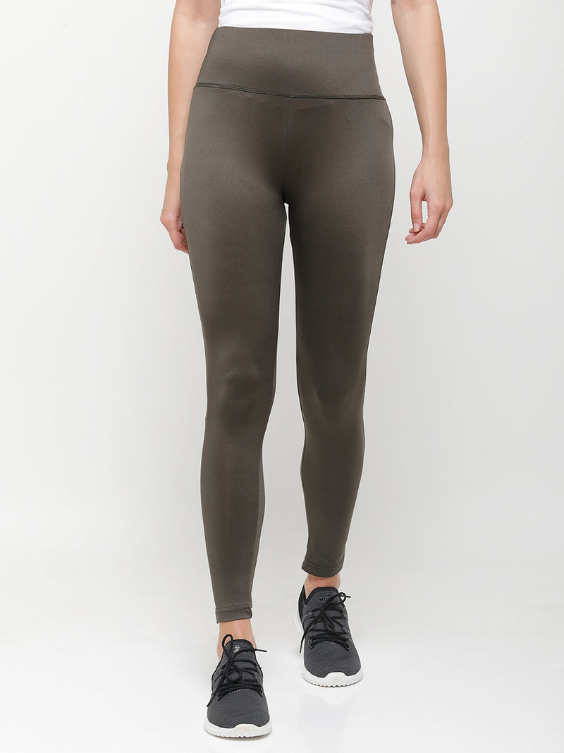 De Moza Ladies Active Wear Leggings Olive Green