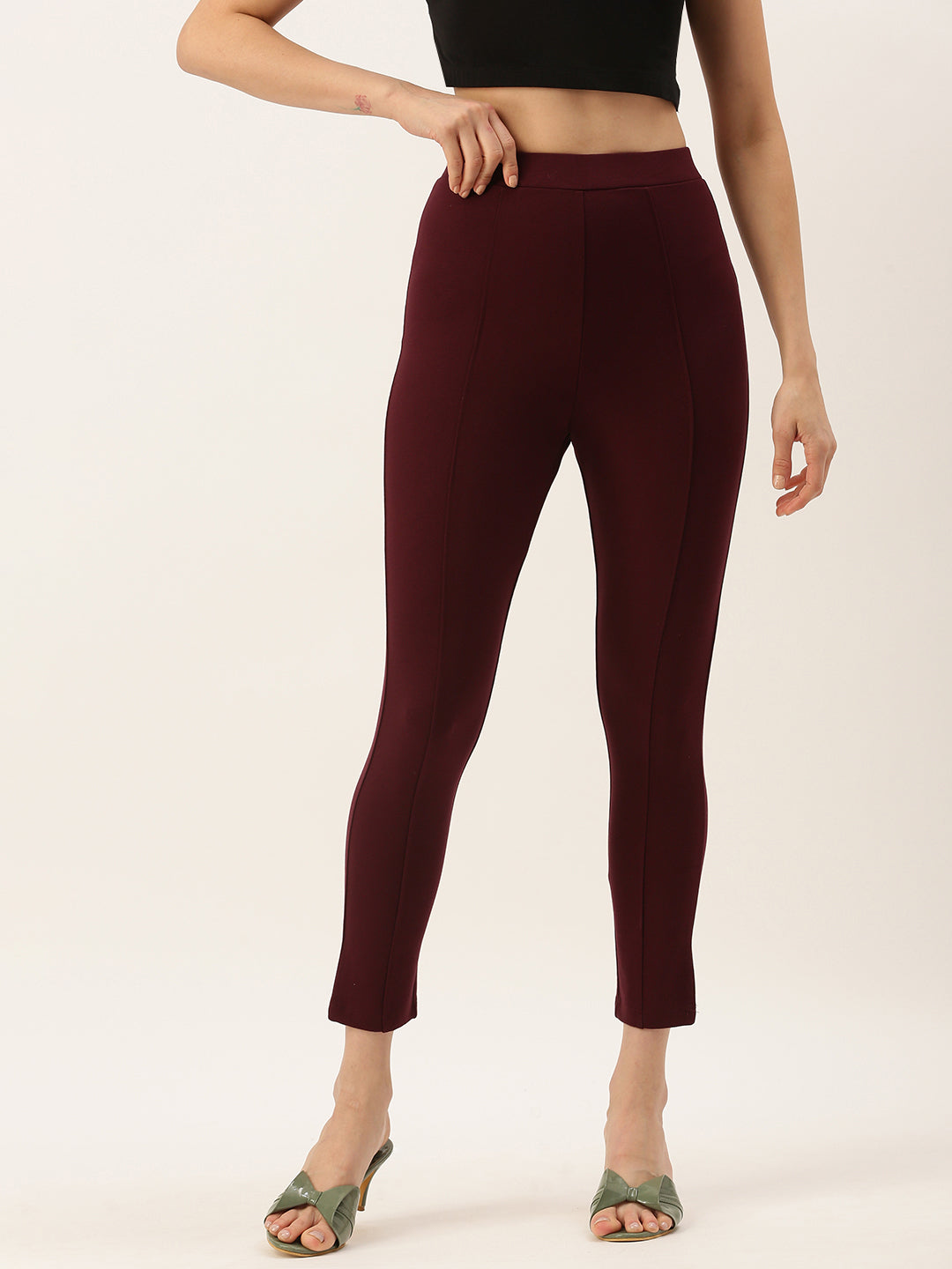 De Moza Women's Treggings Wine