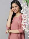 De Moza Women’s Lehenga Set Mauve (3Piece set)