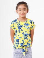 Kids - Girls Printed Top Lemon Yellow