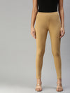 De Moza Women's Yoga Leggings Ankle Length Solid Cotton Lycra Skin - De Moza