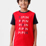 Kids - Boys Printed Half Sleeve T-Shirt Raising Red