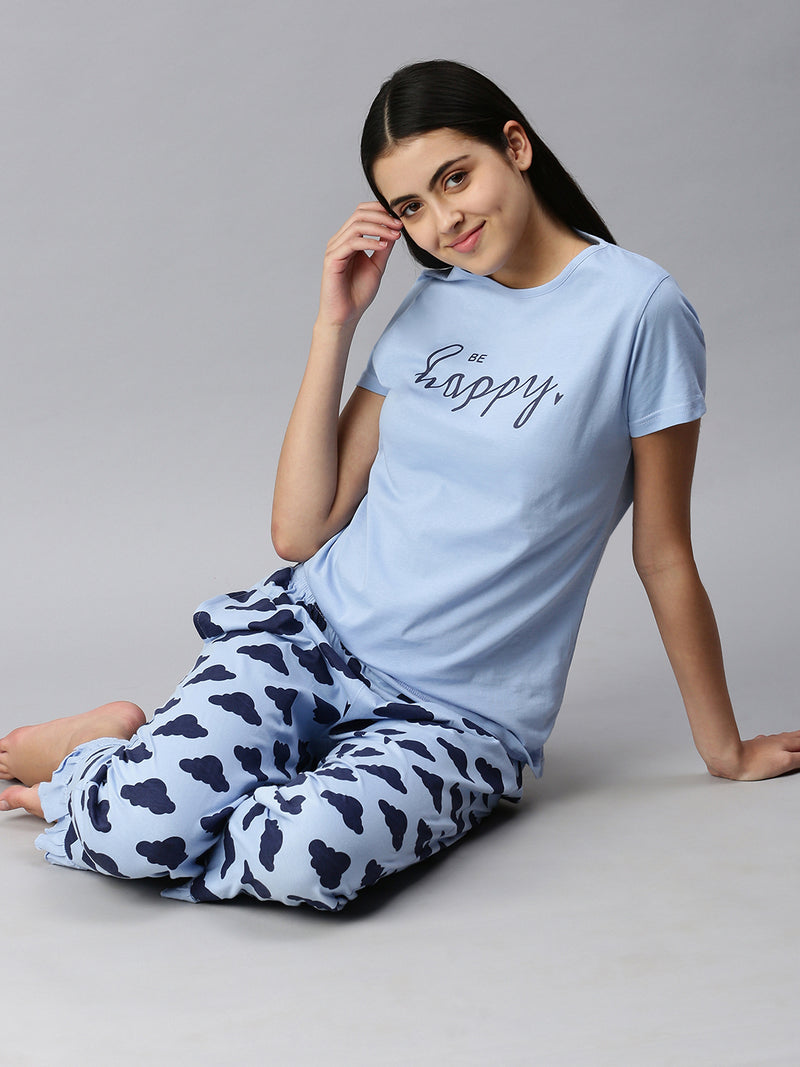 De Moza Ladies Printed Pyjama Set Wind Surfer