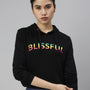De Moza Women's Printed Sweatshirt Black
