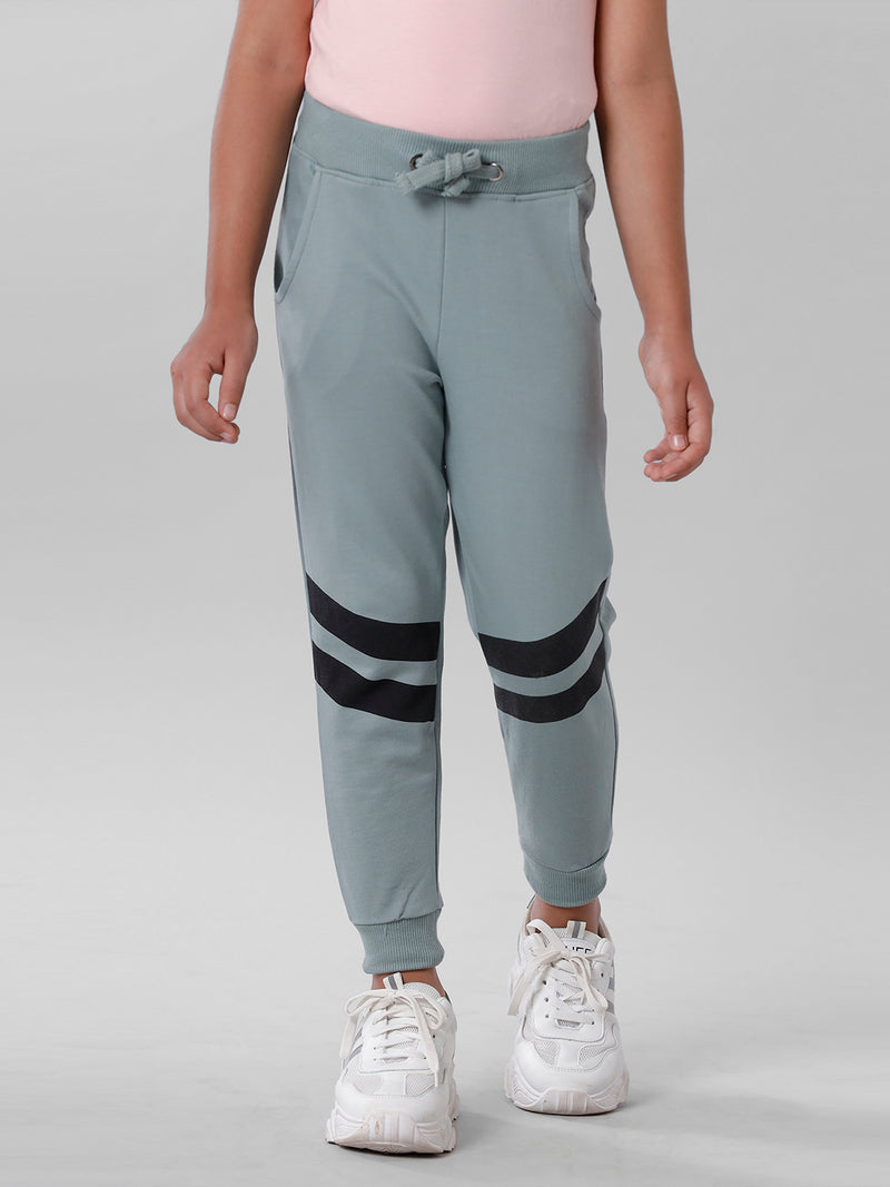 De Moza Kids - Girls Jogger Solid Cotton Light Petrol - De Moza
