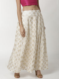 De Moza Ladies Offwhite Jacquard Skirt - De Moza (4309404057663)