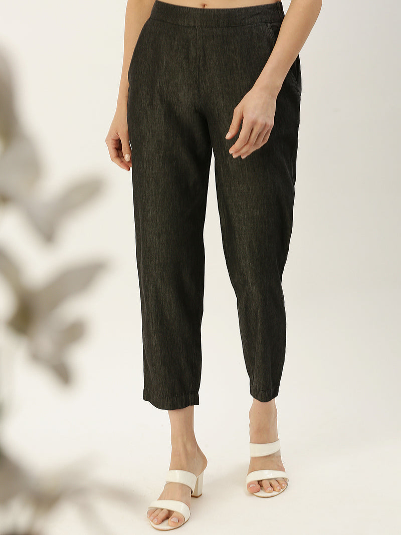 De Moza Ladies Straight Pant Black