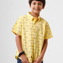 Kids – Boys Printed Shirt Lime Yellow