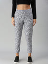 De Moza Ladies Printed Straight Pant OffWhite
