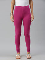 De Moza Ladies Churidar Leggings Solid Cotton Onion - De Moza
