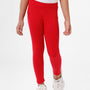 Kids – Girls Printed Ankle Leggings Red