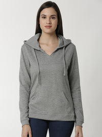 De Moza Ladies Sweat Shirt Grey Melange - De Moza (4334995996735)
