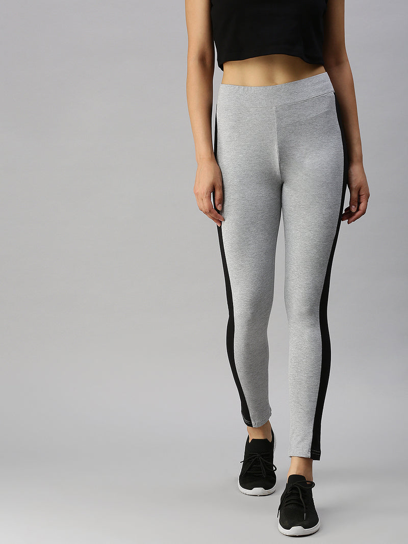 De Moza Ladies Active Wear Leggings Grey Melange