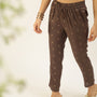 De Moza Women Printed Straight Pant Grey