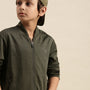 Kids – Boys Active wear Jacket Olive Green
