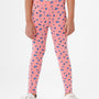 Kids – Girls Printed Ankle Leggings Strawberry Ice