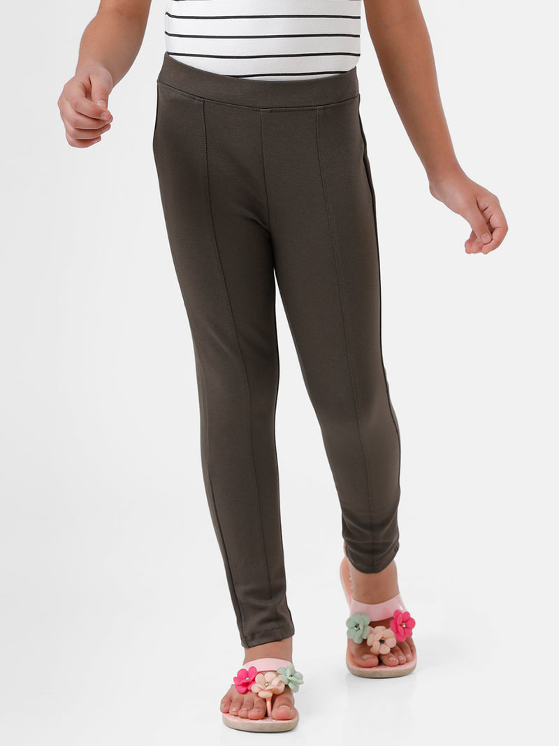 Kids – Girls Tregging Olive Green