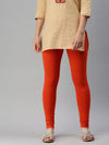 De Moza Women's Premium Churidhar Leggings Solid Cotton Rust Orange - De Moza (6679541186623)