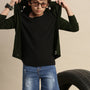 Kids - Boys Winter Sweatshirt Bright Olive Green