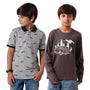 Pack of 2 Pipin Boys T-shirt Grey Melange & Dark Grey