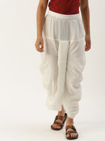 PIPIN Boys Dhoti Pant  Solid Polyester OffWhite - De Moza