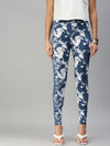 Ladies Printed Active wear Leggings Indigo
