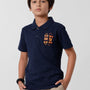 Kids - Boys Printed Half Sleeve T-Shirt Dark Navy Blue