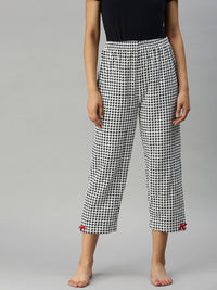 De Moza Ladies Printed Pyajama Pant White
