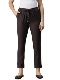De Moza Ladies Straight Pant Dark Grey