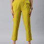 De Moza Women's Cigarette Pant Mustard