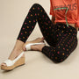 Kids – Girls Printed Ankle Leggings Black