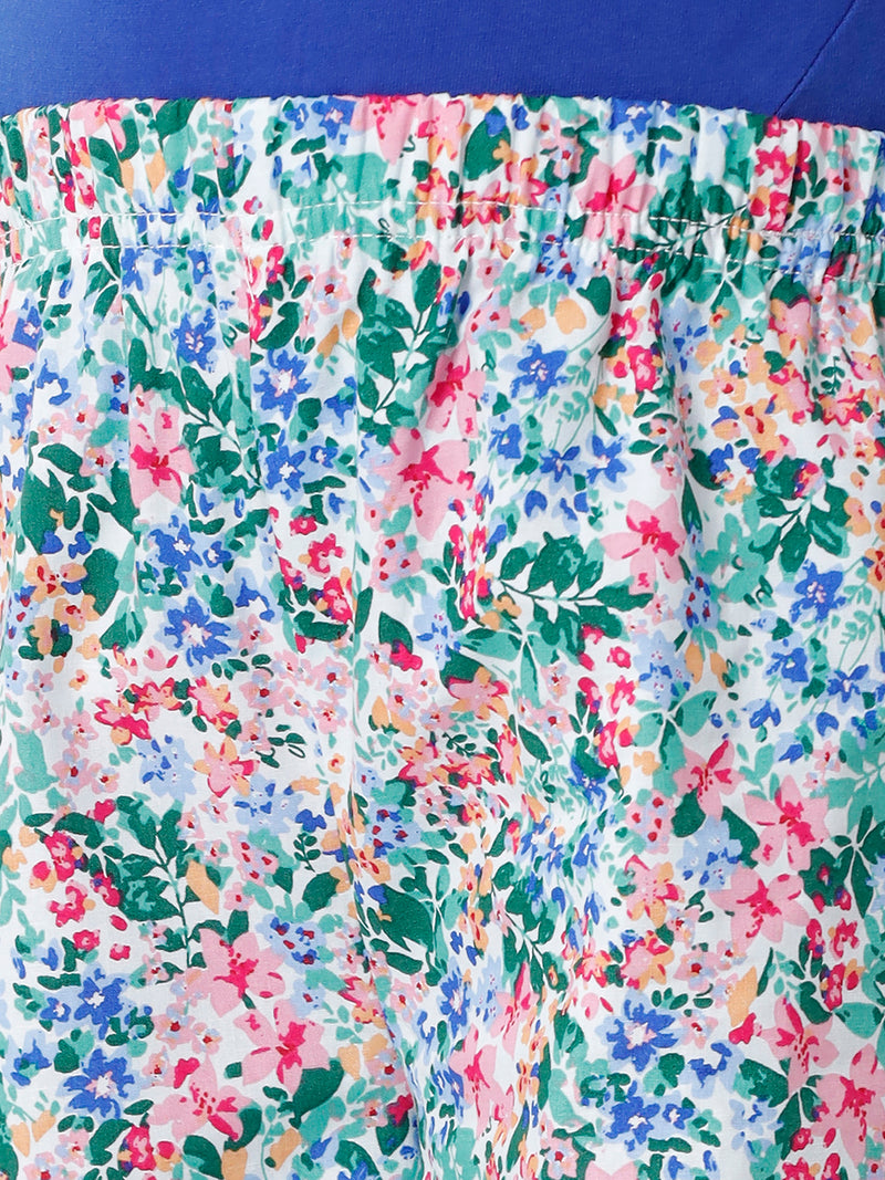 Kids - Girls Printed Palazzo Light blue