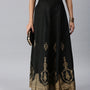 De Moza Women's Printed Skirt Black