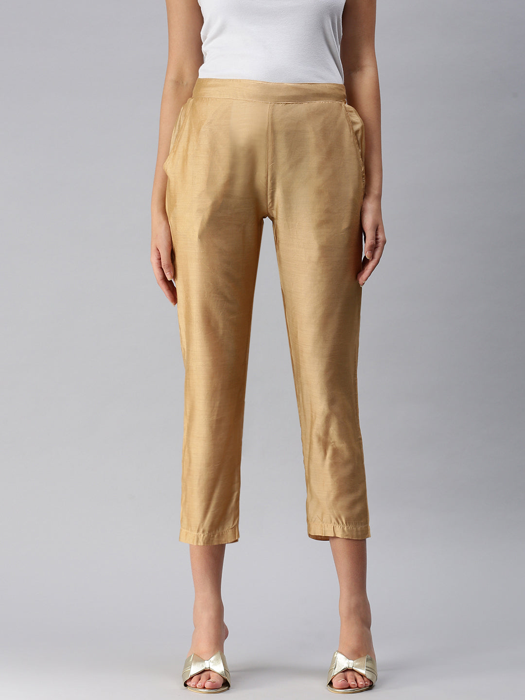 Stretch linen cigarette trousers PINKO → Shop Online