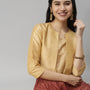 De Moza Women’s Ethnic Jacket Golden