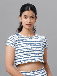 De Moza Ladies Active Wear Crop Top Indigo Blue