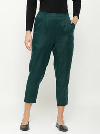 De Moza Ladies Straight Pant Bottle Green