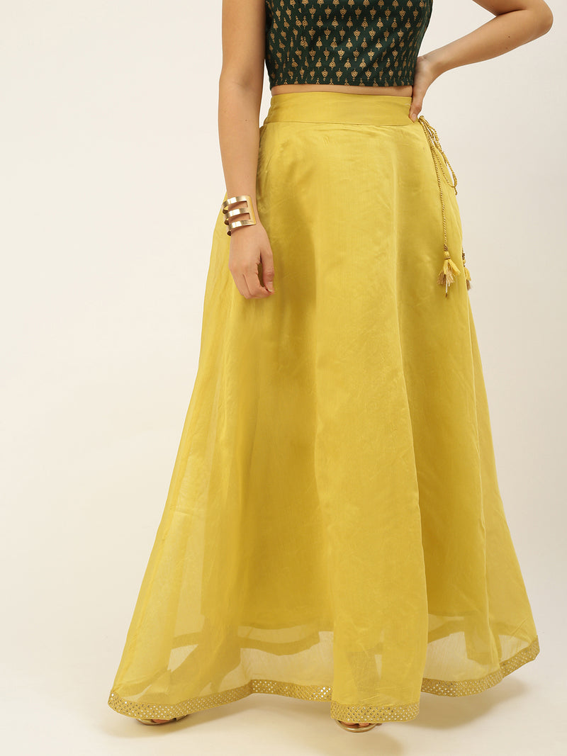 De Moza Women's Skirt Lime Yellow